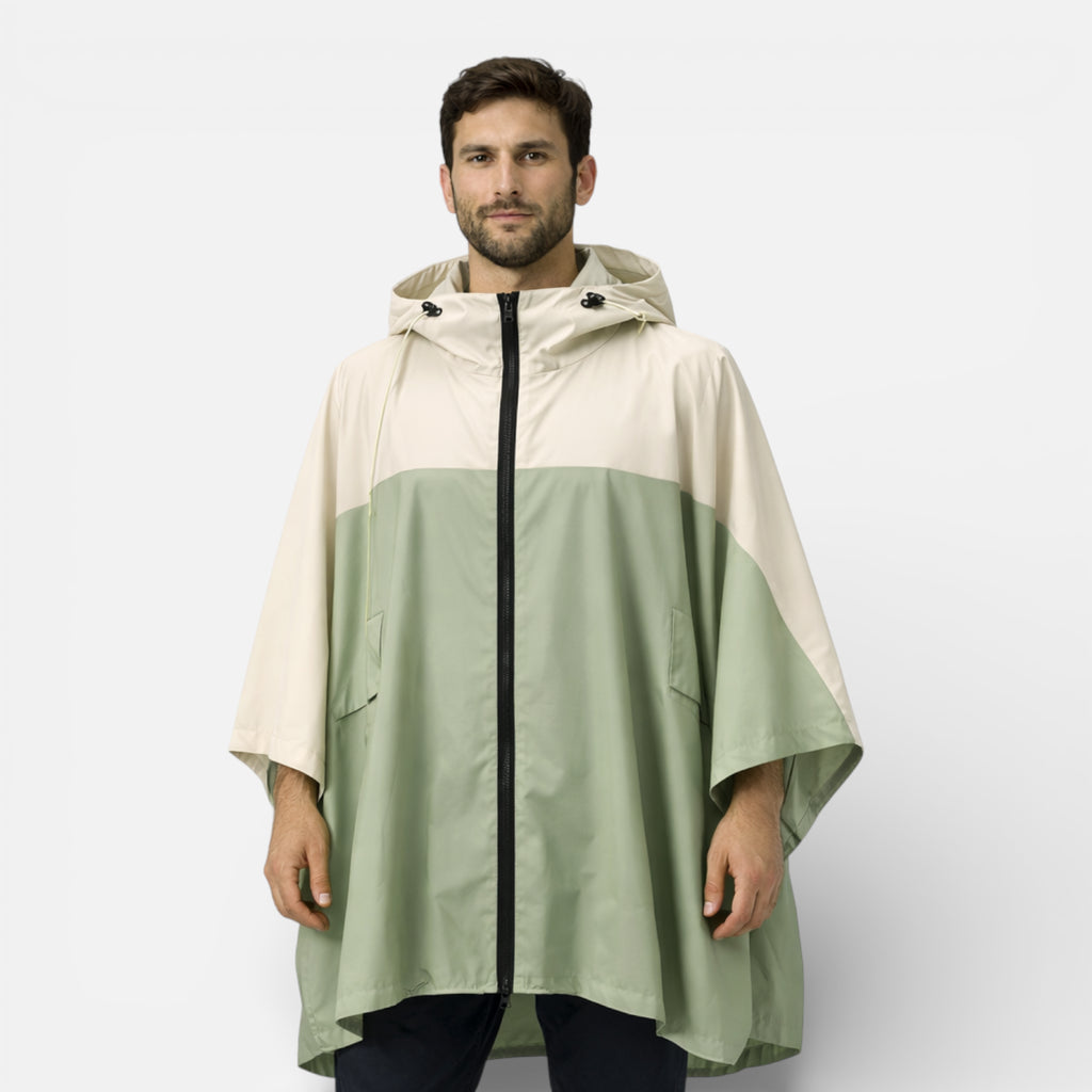 Ma boutique Vert sauge clair et Beige / 140 cm x 110 cm Poncho Imperméable de Randonnée