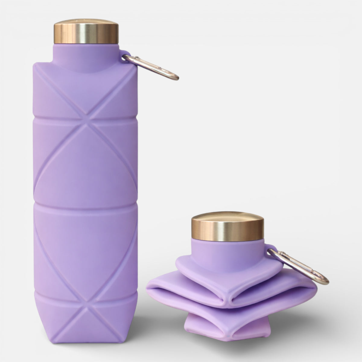 Ma boutique Violet foncé Gourde Randonnée Pliable En Silicone
