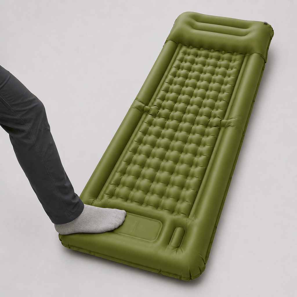 Matelas camping autogonflant épais ultraléger avec pompe intégrée