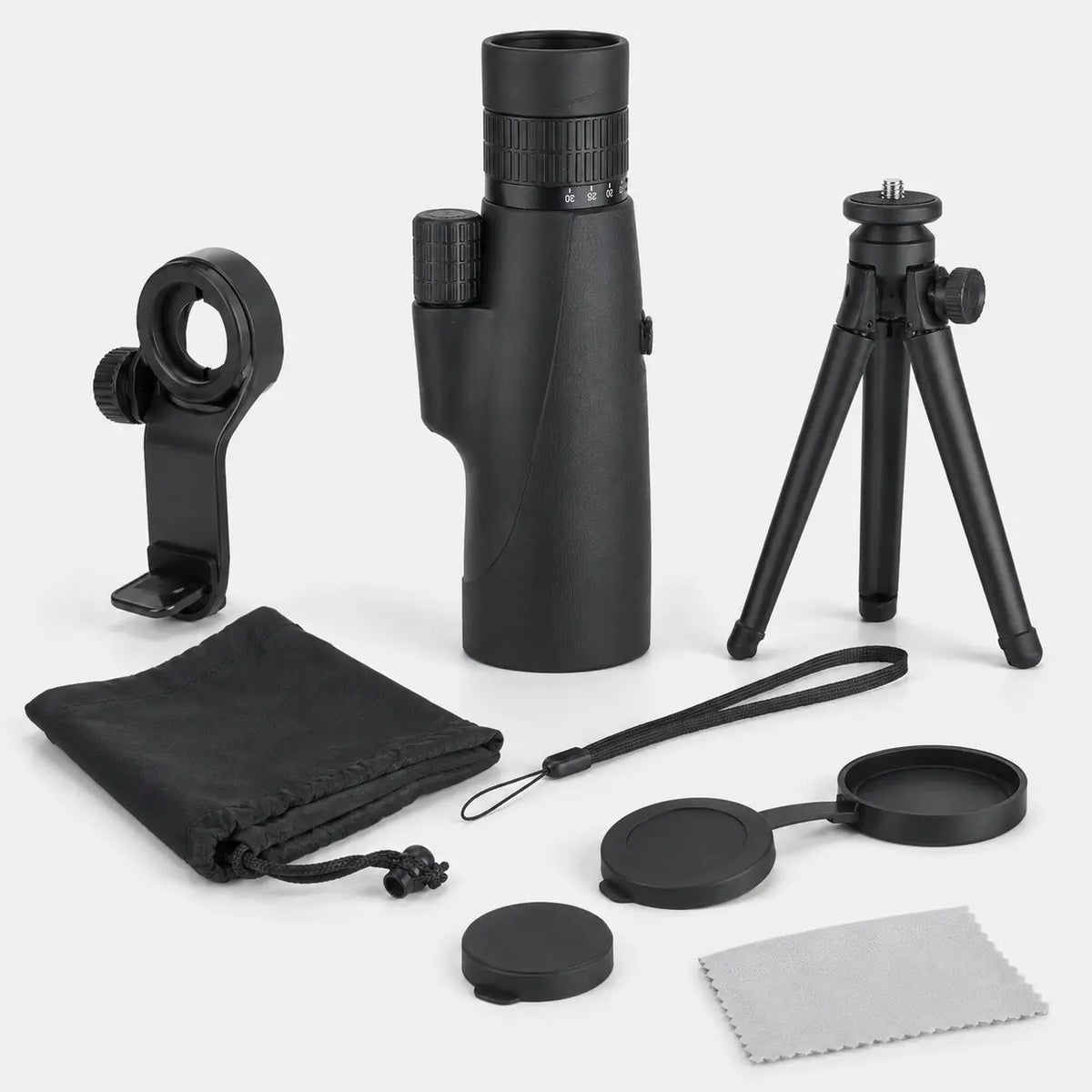 Monoculaire Noir Monoculaire Zoom 10-30x50 Observation Oiseaux et Faune