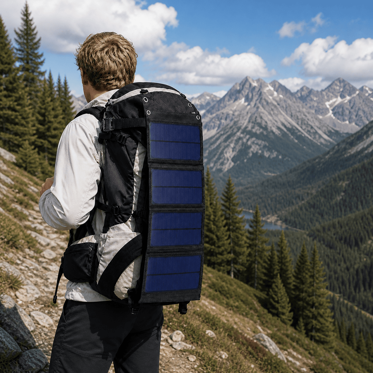 Panneau solaire pliable USB léger recharge mobile extérieur