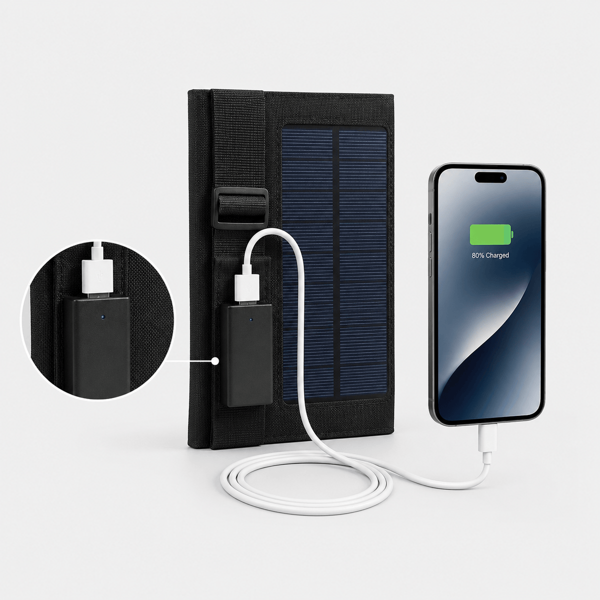 Panneau solaire pliable USB léger recharge mobile extérieur