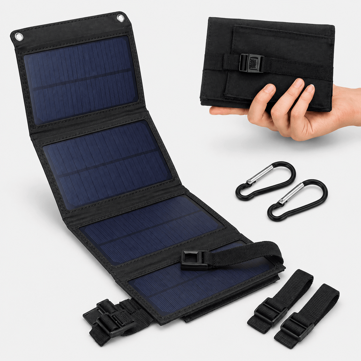 Panneau solaire pliable USB léger recharge mobile extérieur