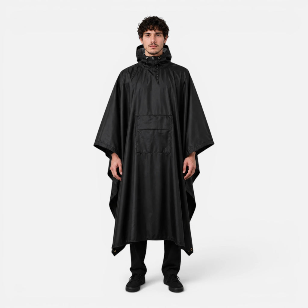 Python noir / Taille unique (140 cm) Poncho de pluie imperméable