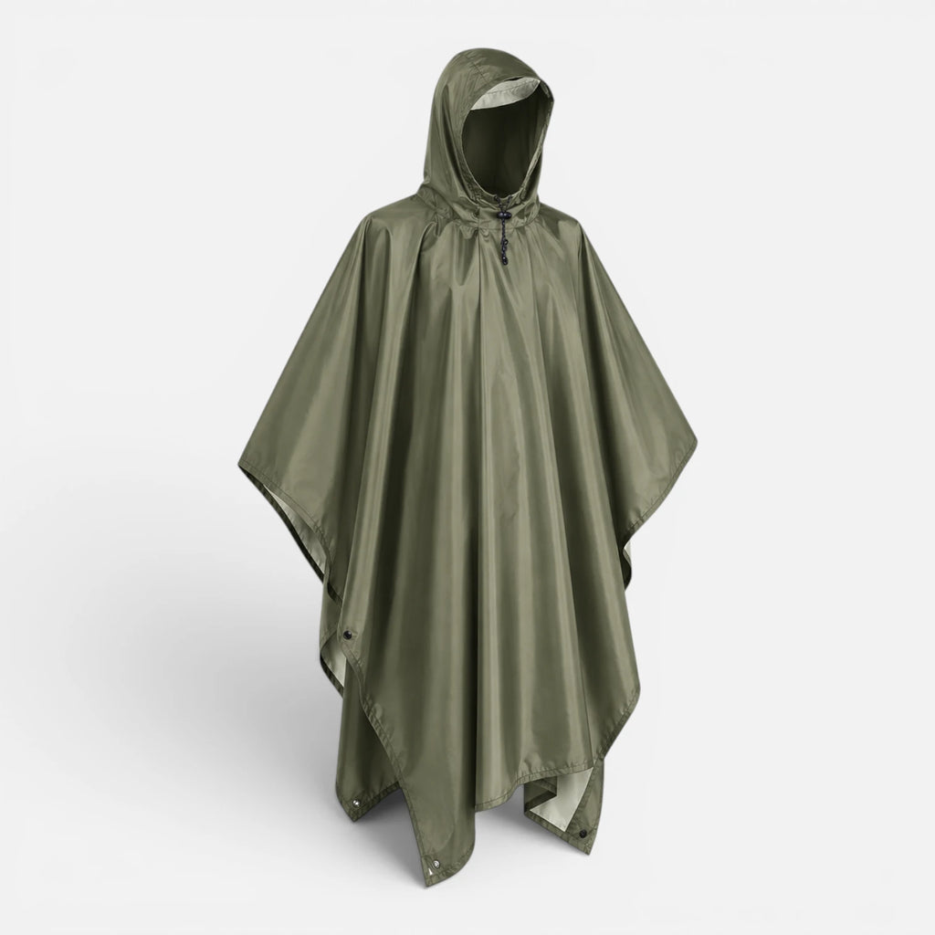 Vert olive clair / Taille unique (140 cm) Poncho de pluie imperméable