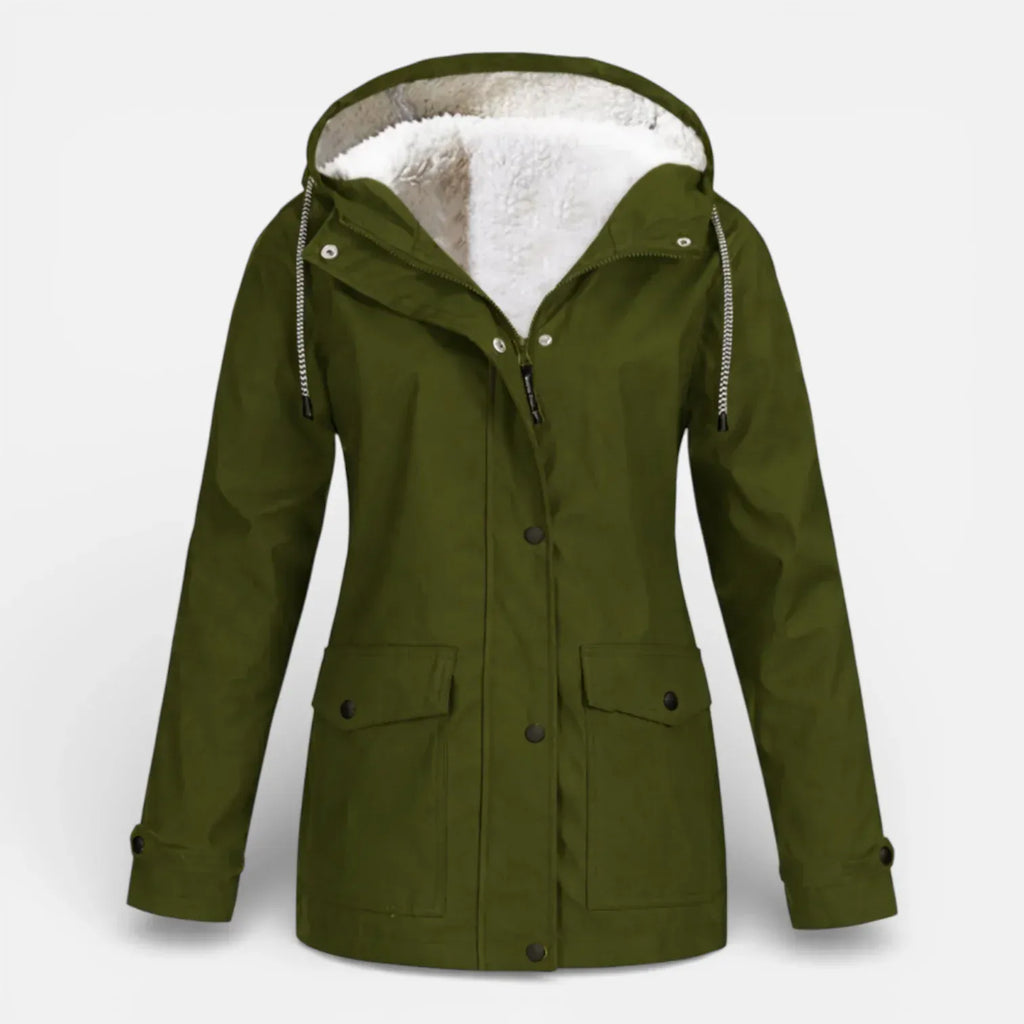 Rando hiking spirit Veste imperméable coupe-vent avec capuche pour femme