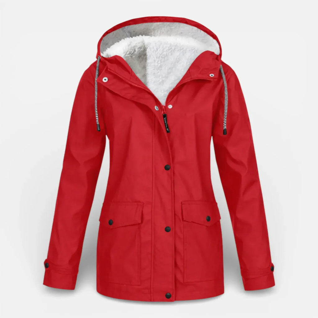 Rando hiking spirit Veste imperméable coupe-vent avec capuche pour femme