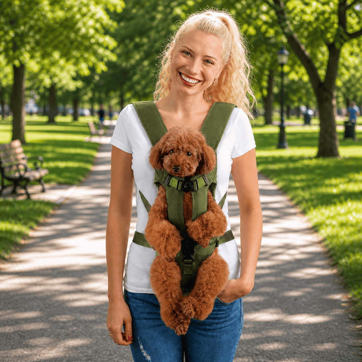 Sac de transport animal à mains libres pour chien et chat