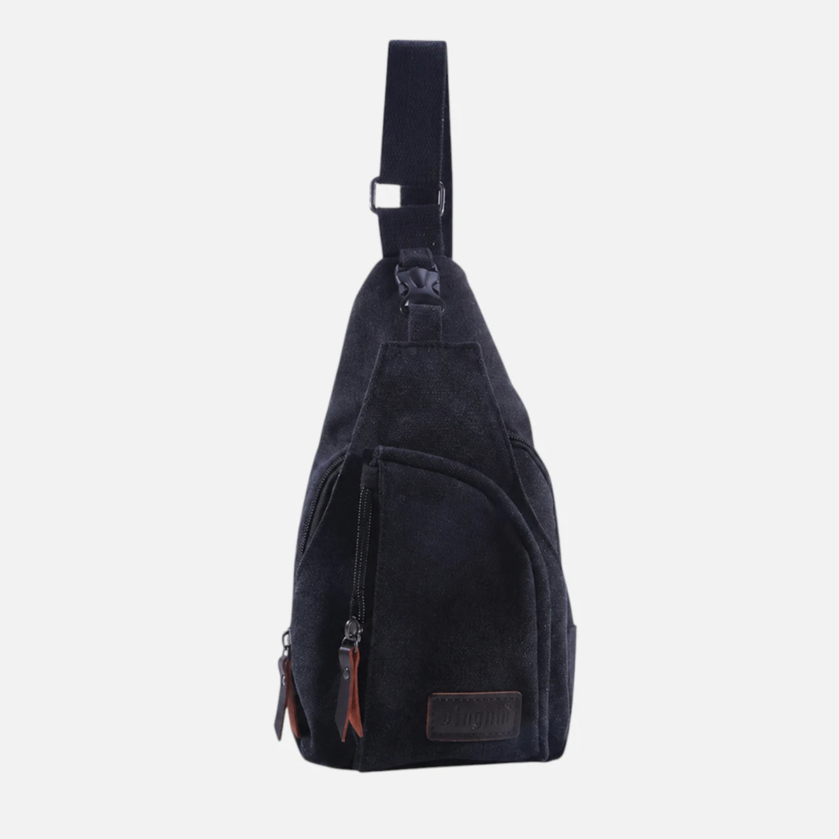 Bleu foncé / 30cm<Longueur maximale<50cm Sacoche bandoulière homme en toile vintage