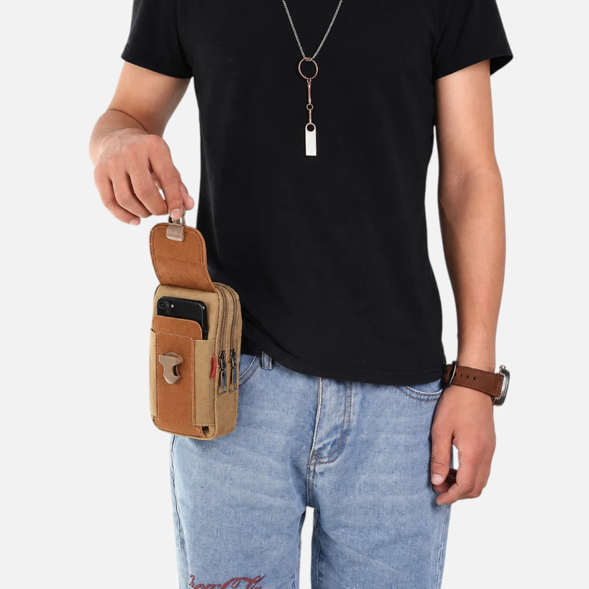 Sacoche ceinture homme randonnée