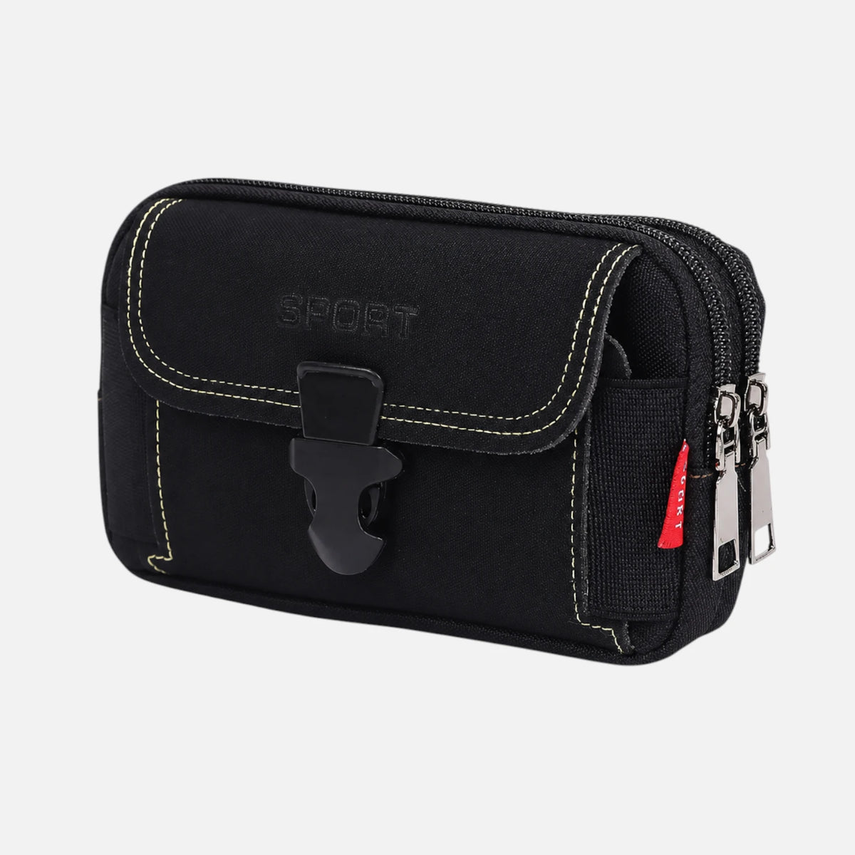 Ceinture noire / B Sacoche ceinture homme randonnée