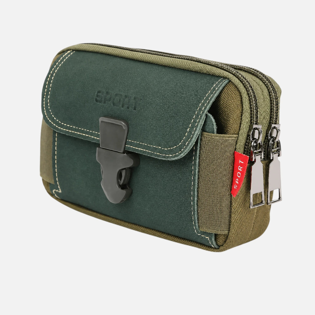 Vert armée / B Sacoche ceinture homme randonnée