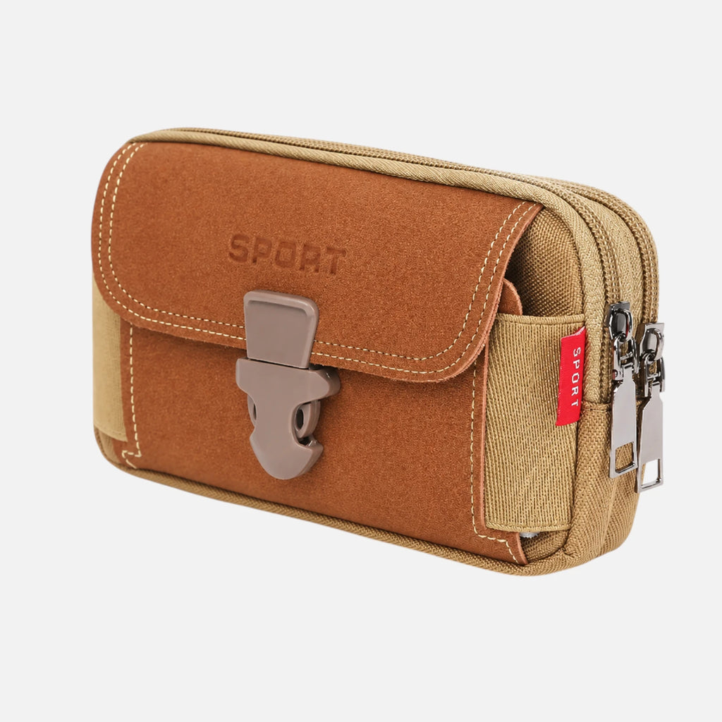 Bronze / B Sacoche ceinture homme randonnée