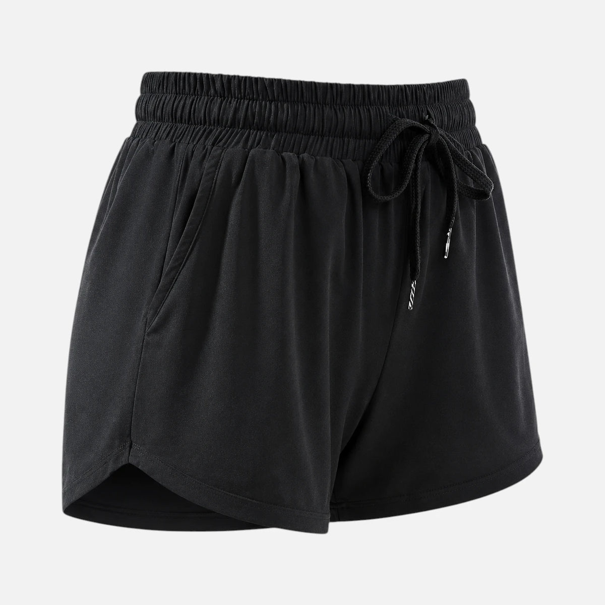 Python noir / S Short de sport femme taille haute 2 en 1