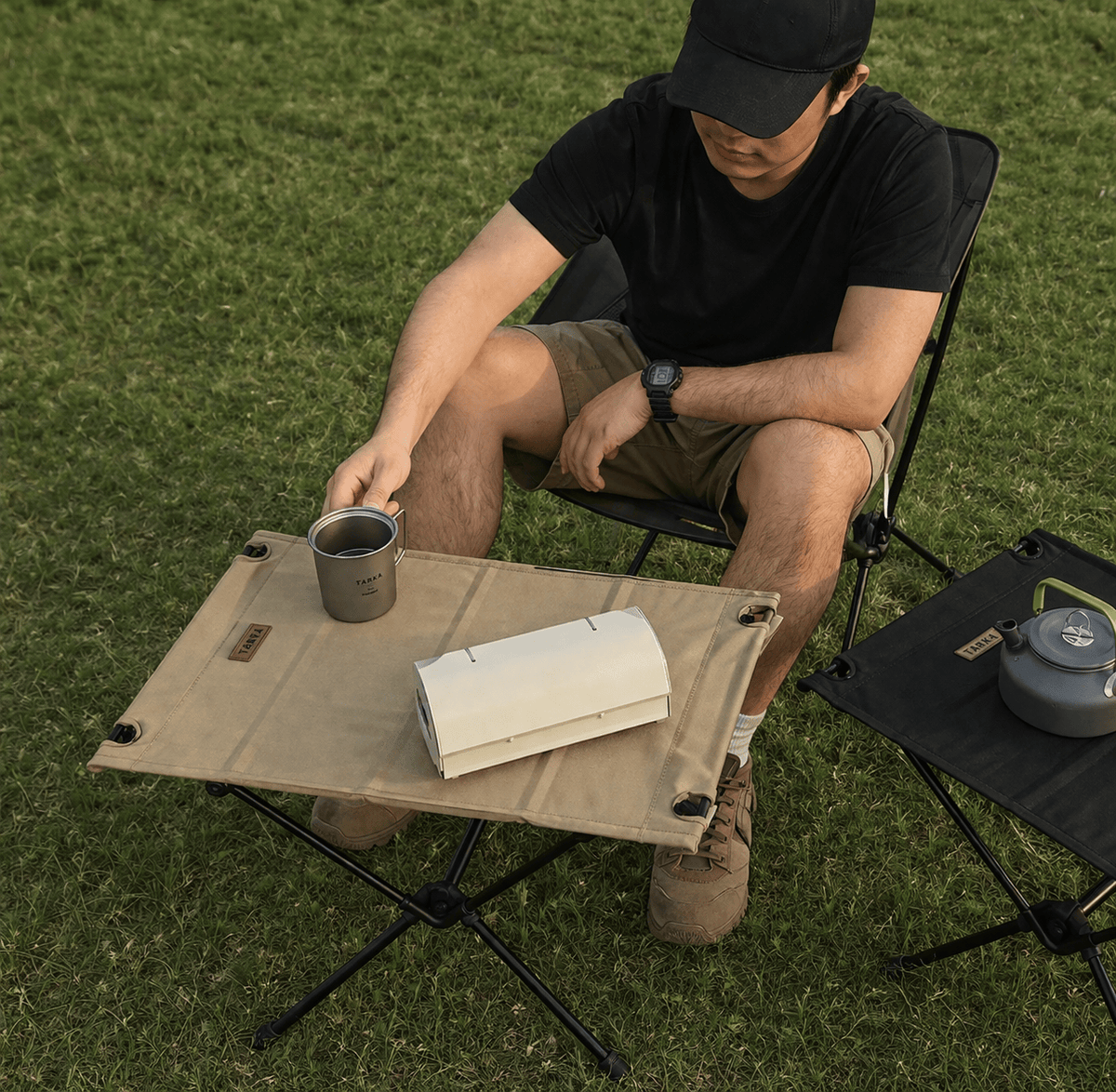 Table camping pliante légère en tissu facile à transporter