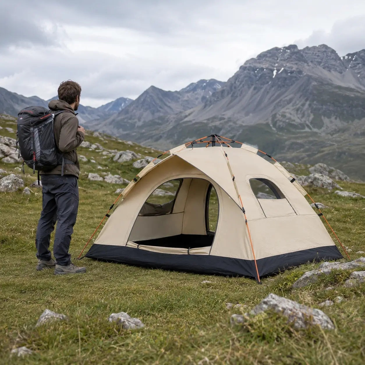 Tente Tente Pop Up 4 Places Ouverture Automatique Camping Image