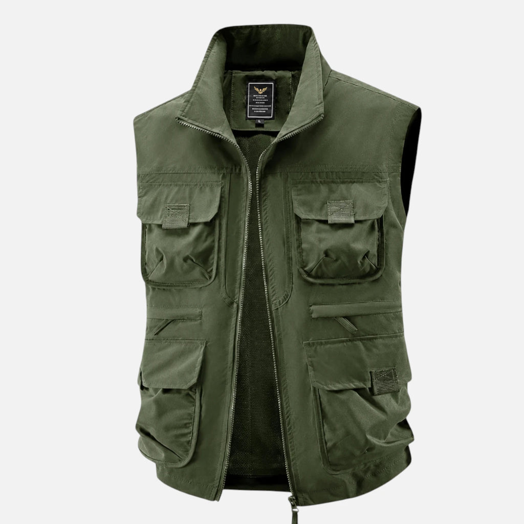Vert kaki foncé / M Veste sans manches randonnée homme