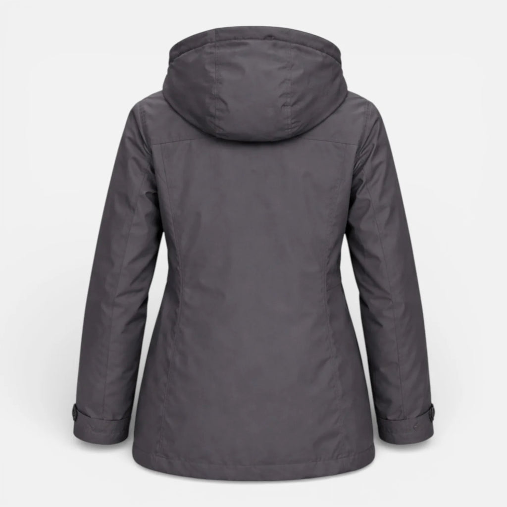 Veste imperméable coupe-vent avec capuche pour femme